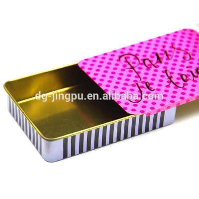 Custom design printing chewing gum mint sliding lid tin box