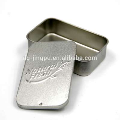 Custom embossed aluminum chewing gum slider mint tins